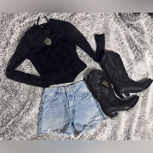 J.B. Dillon Black Cowboy Boots